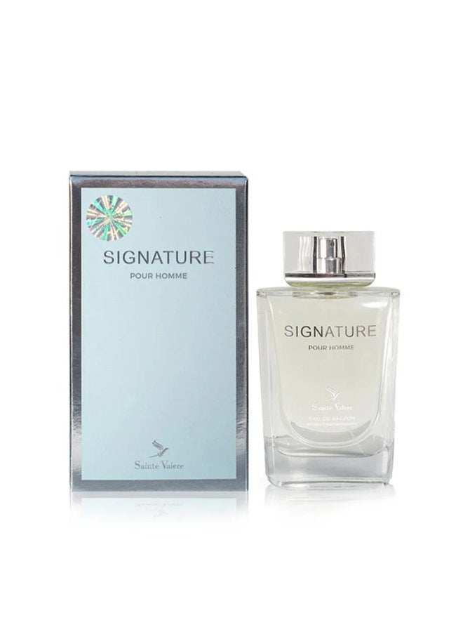 Signature Eau De Parfum 100ml | Long-Lasting Woody Spicy Fragrance for Men | Premium Saudi Arabian Perfume for Professional Confidence, Daily Elegance, and Sophisticated Masculine Presence